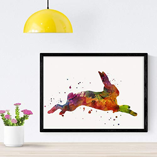 Nacnic Crocodile Plakat Aquarell-Stil. Tiere Blätter Aquarell-Stil Innendekoration. A4-Format