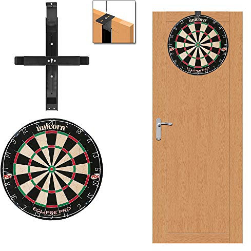 Designa Unicorn Eclipse Pro 1 PDC Dartboard + Portable Door Hanger Pro Hanging System