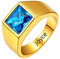 U7 Damen Ringe mit Geburtsstein Solitärring für Frauen Ringe mit Gravur Fingerringe Band Ring Gold Siegelring Hochzeitsring Memorial Goldene Verlobungsring Modeschmuck Accessoire für Freundin