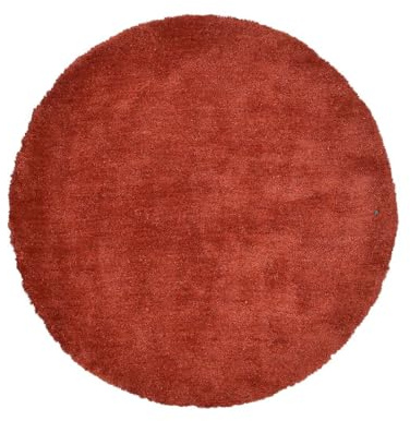 Teppich aus 100% Polyester; handgetuftet | Größe: 140 cm rund; Farbe: Rust | Tom Tailor - Cozy