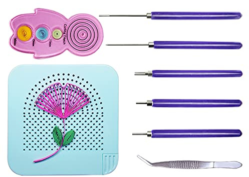 8 Stück, Quilling-Kits, Papier-Quilling-Werkzeuge, Quilling-Strickbrett, Quilling-Nadeln, Quilling-Curling-Coach, Papierhandwerk, DIY-Werkzeuge, verschiedene Größen, Roll-Curling, Quilling-Nadelstift,