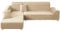 ShowyLive Sofa Überzug Couch Überzug 2er Set für Ecksofa L-Form Sofabezug 3 Sitzer+4 Sitzer, mit 2 Stück Kissenbezug, Beige