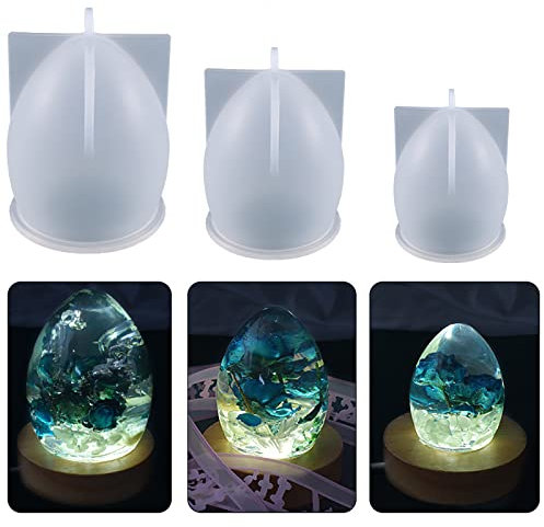 3 Stück Eier- und Tierförmige Harz- und Silikonformen – 3D-Kerzen- und Seifenform-Set für Tischdekoration
