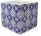 Leaf Ceramic Planters, Cube Blue White, 12cm