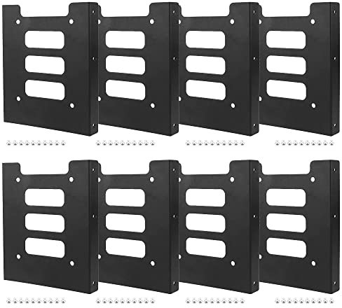 VOANZO 8Pcs 2.5 a 3.5 SSD HDD Hard Disk Drive Bays Holder Metallo Staffa di Montaggio Adattatore con Viti
