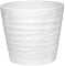 Dehner Übertopf Wave, Ø 23 cm, Höhe 22 cm, Keramik, weiß