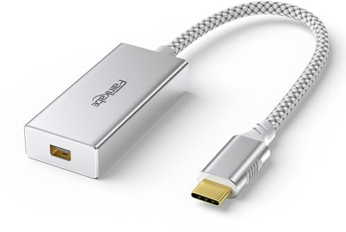 fairikabe Adaptateur USB-C vers Mini DisplayPort 4K @ 60 Hz, USB Type C (Thunderbolt 3) vers Mini DP pour iPhone 15, M1/M2 MacBook, MacBook Air/Pro 2016-2023, Galaxy S8-S23, Steam Deck et Rog Ally
