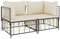 vidaXL Ecksofa 2 STK., Modular Gartenmöbel mit Kissen, Sofa Lounge Sessel für Garten Terrasse Balkon, Gartensofa Gartensessel, Poly Rattan