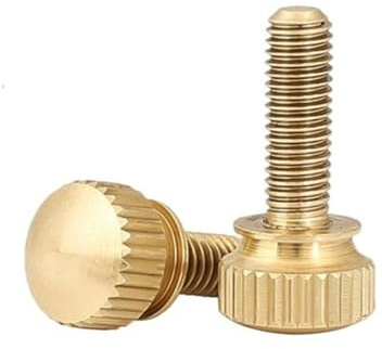 SEIDER 2-5 Stück M3 M4 M5 M6 Rändelschrauben aus reinem Messing handfest anziehen Kupferdreh-Rändelschrauben Computergehäuseschraube Rändelschraube(M5X12 2PCS)