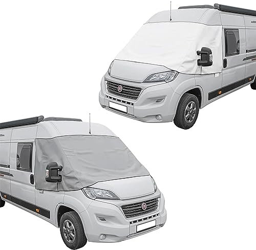 Frontschutzplane für Ducato X 290 Bugschutzplane ab 2014 Frontscheibenabdeckung Abdeckplane (Weiß)