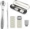 Credo Per Pedicure, Tagliacalli In Acciaio Inossidabile, Professionali Raschietto Per Piedi, Kit Per Pedicure Raschietto, Calli Piedi Rimozione, Taglia Calli e Duroni con Custodia e 10 Lame, Argento