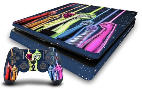 Head Case Designs Offizielle Green Lantern DC Comics Power Ringe Comic Buch Umschlag Vinyl Haut Gaming Aufkleber Abziehbild kompatibel mit Sony PlayStation 4 PS4 Slim Console & DualShock 4 Controller