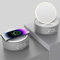 Bluetooth Speaker with LED Light Makeup Mirror, Wireless Charging Station for iPhone/Samsung, Stylish Multifunctional Automatic Clock Bedside Lamp Ideal for Home, Bedroom, Office & Gift