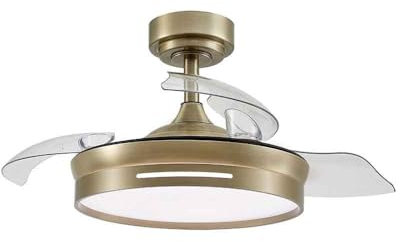 FABRILAMP AKUNADECOR Ventilador Micenas S Dorado Con Led Integrado 48w