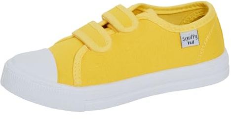 Scruffy Ted - Scarpe da Ginnastica per Bambini, in Tela, Unisex, Facili da Fissare