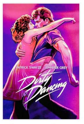 AAVEDA Filmposter Dirty Dancing auf Leinwand, Wandkunst, Dekordruck, Gemälde für Wohnzimmer, Schlafzimmer, Dekoration, ungerahmt, 50 x 75 cm
