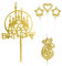 mciskin Girls Happy 6th Birthday Candles Cake Toppers, Gold Castle Cake Topper, Crown Number 6 Candle for Cake, Candles Cake Cupcake Topper for Baby Birthday Party Decorations 6th Wedding Anniversary