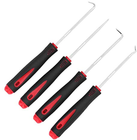 Pssopp Öldichtungshaken O-Ringe Komfortabler Griff Pick Set für Vordergabel Öldichtungen, Kohlenstoffstahl Werkzeughaken für Fahrradreparatur