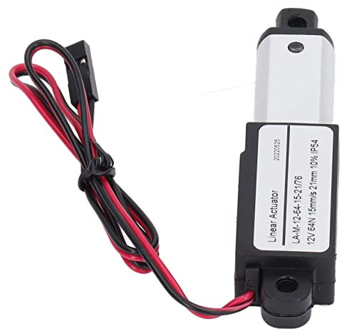 Micro Actionneur Linéaire électrique, Mini Actionneur de Mouvement en Aluminium 12 V avec Interrupteur de Fin de Course, pour Armoires, Ouvre-fenêtre, Domotique (21mm)