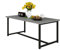 VERFARM Modern Rechteckiger Couchtisch, Wohnzimmertisch mit Metall Gestell, Industrie-Design, Einfache Aufbau, Sofatisch aus Holz, Beistelltisch, Stubentisch, 90x45x42cm Grau