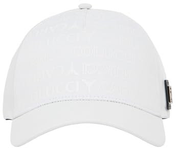 Carlo Colucci Unisex Basecap mit Monogram Print Creme OS