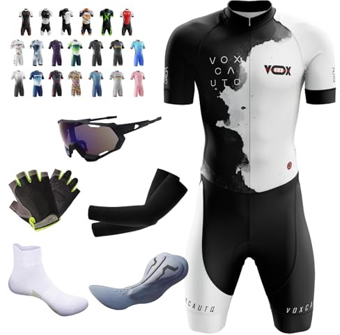 Herren-Fahrrad-Skinsuit, Gel-Polsterung, MTB-Triathlon-Triathlon-Tri-Anzug, schnelltrocknend, für Radfahren, Training, Rennrad, Fahrradbekleidung