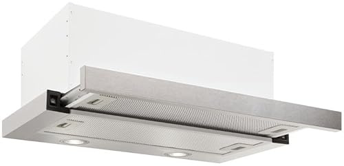refsta Flachlüfter I NEO – 60 cm Einbau-Dunstabzug, leistungsstark mit 300 m³/h, LED-Beleuchtung, Energieeffizienz B, Umluft- und Abluftbetrieb, einfache Reinigung, modernes Design, Edelstahl
