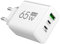 Cargador rápido USB C - Adaptador USB C de 65 W, Cargador de Pared USB Seguro | USB C + 3 USB A Bloque de Carga rápida, Enchufe, Adaptador de tecnología para Dispositivos móviles
