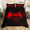 Loussiesd Boys Game Red Black Gamer Duvet Cover Teen Boys Gaming Bedding Set Single Kids Sci-Fi Style Video Games Duvet Cover Set Player Gamepad Bedding Microfiber