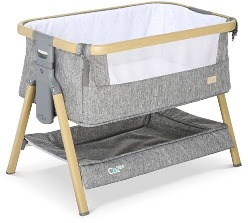 Tutti Bambini CoZee® Mini Me Toy, Baby Doll Cot for Role Play - Bed for Teddies & Toys, Accessories from 3+ Years (Oak & Charcoal) (NOT for Babies, but for Toys)