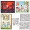 GLOBLELAND Blumen Bäume Papierpräge Stanzschablonen Set Frühlingsfenster Handwerk Stanzmaschine Schablonen Vögel Blätter Metall Stanzschablone Set für Kartenherstellung DIY Papier Handgefertigtes