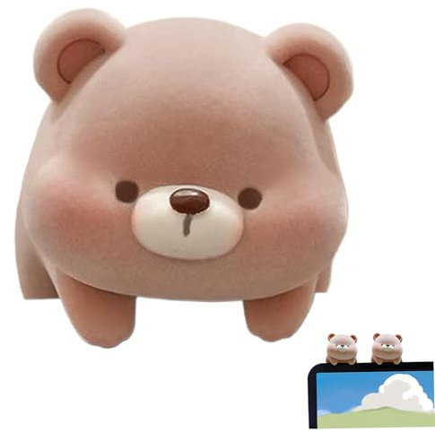 DAGLLGEW Monitor Decor Creative Bear Desk Figuren Neuheit Dekorative niedliche Bären -Ornamente Mini Computer Monitor Dekoration für Home Office