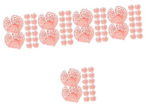 SOIMISS 5 Set Vassoio Di Cioccolato Rivestimento Fodere Torta Pirottini Per Cupcake Union Jack Cannucce Ricoperta Di Cioccolato Pirottini Jumbo Per Muffin Festa Pop Rosa Carta 100 Pezzi*5