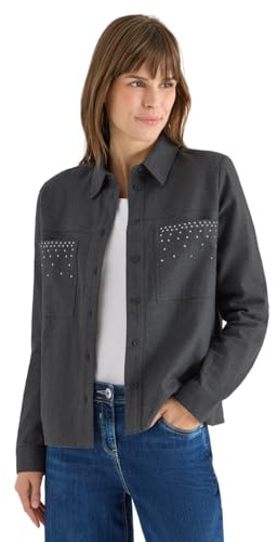 Cecil Damen Flanellbluse mit Nieten