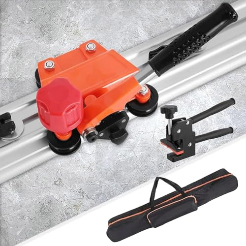 Coupe-carreaux manuel avec ventouses et couteau poussoir pour carrelage grand format