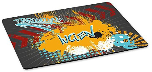 Eurofoto Gaming-Mousepad mit Namen Lucien und schönem Graffiti-Motiv - Gamer-Mousepad | Mausmatte | Mauspad