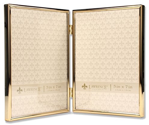 Lawrence Frames Metall-Bilderrahmen, klappbar, 12,7 x 17,8 cm, Doppelt