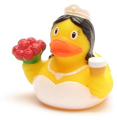 Braut Mini Quietscheente I Badeente I L: 4,5 cm