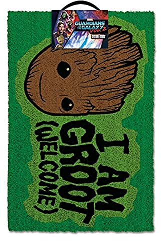 1art1 111664 Guardians of The Galaxy - Vol. 2, I Am Groot - Welcome Fußmatte Türmatte 60 x 40 cm