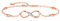 Billie Bijoux Infinity Unendlichkeit Symbol Damen Fußkettchen 925 Sterling Silber Zirkonia Armkette Verstellbar Charm Knöchel Armband (oro rosa)