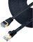 JAVEX CAT6a/CAT7 RJ45 [S/STP, 10GB] Network Ethernet Patch Cord [OFC] - Flat Cable, Black, 15.2M/50FT