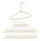 Relaxdays 50er Set Kinderkleiderbügel Samt, rutschfeste Kleiderbügel, Steg & Kerben, Mädchen & Jungen, drehbar, beige, Pack, 50