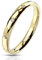 Bungsa Damenring mit 10 Kristallen aus 316L Edelstahl 3 mm (gold, 62 (19.7))