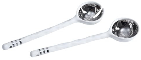 Pampa Bay Accessories Porcelain Salad Server Set Silver