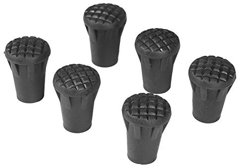 Wanderstöcke Schutz, 6pcs/Set Stück Gummipuffer für Wanderstöcke Gehstock Gummispitzen Walking Stöcke Gummipuffer Gummispitzen für Wanderstöcke Ersatz Gummi Puffer