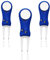 LOVMEAD 3 Stück Golf Pitchgabel mit Golfball-Marker, Faltbare Edelstahl Golf Divot Tool Golf Divot Reparatur Werkzeug, Golf Training Zubehör für Golf Reparaturzubehör (Blau 3 Stück)