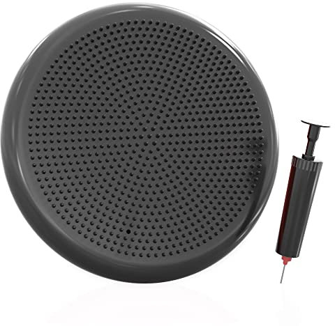 EmpireAthletics Balance Kissen in SCHWARZ - Für Home Workout Reha und mehr - Sitzkissen Fitness Pad mit Noppen