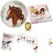 HHO Beautiful-Horses-Pferde-Party-Set 37tlg. - für 8 Pferdefreunde Teller Becher Servietten Tischdecke