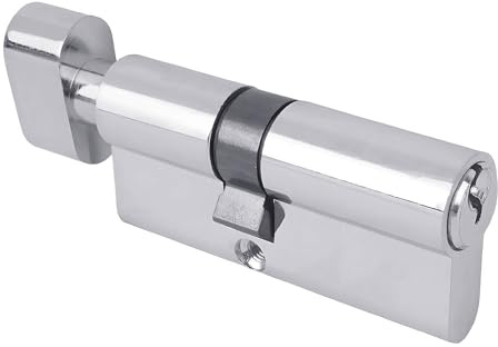 BAUSTER® Schließzylinder Nickel mit Knauf, Zylinderschloss 40/30 Profilzylinder, Türschloss Ersatzzubehör, Wendeschlüssel, Türschloss Sicherheitsschloss Haustür, Schloss
