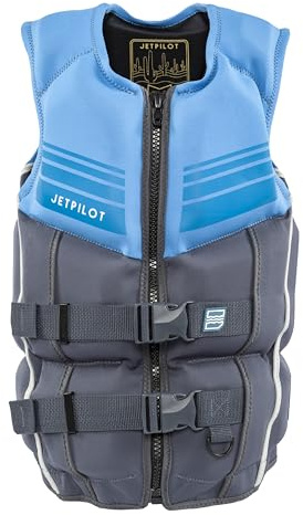 Jetpilot Shaun Murray Neoprene Coast Guard Approved Life Jacket PFD (Blue, X-Large)